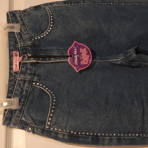 NWT Bratz Dolls Kill Rhinestone HIgh Rise Jeans Sz S. - Picture 2 of 8